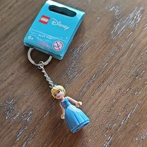 LEGO Disney Cinderella Princess Keychain with Blue Dress NWT